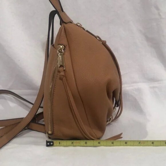 Rebecca Minkoff Pebbled Leather Mini Backpack in Latte main image 6